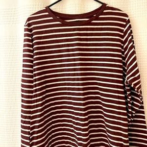 Purple and white shirt